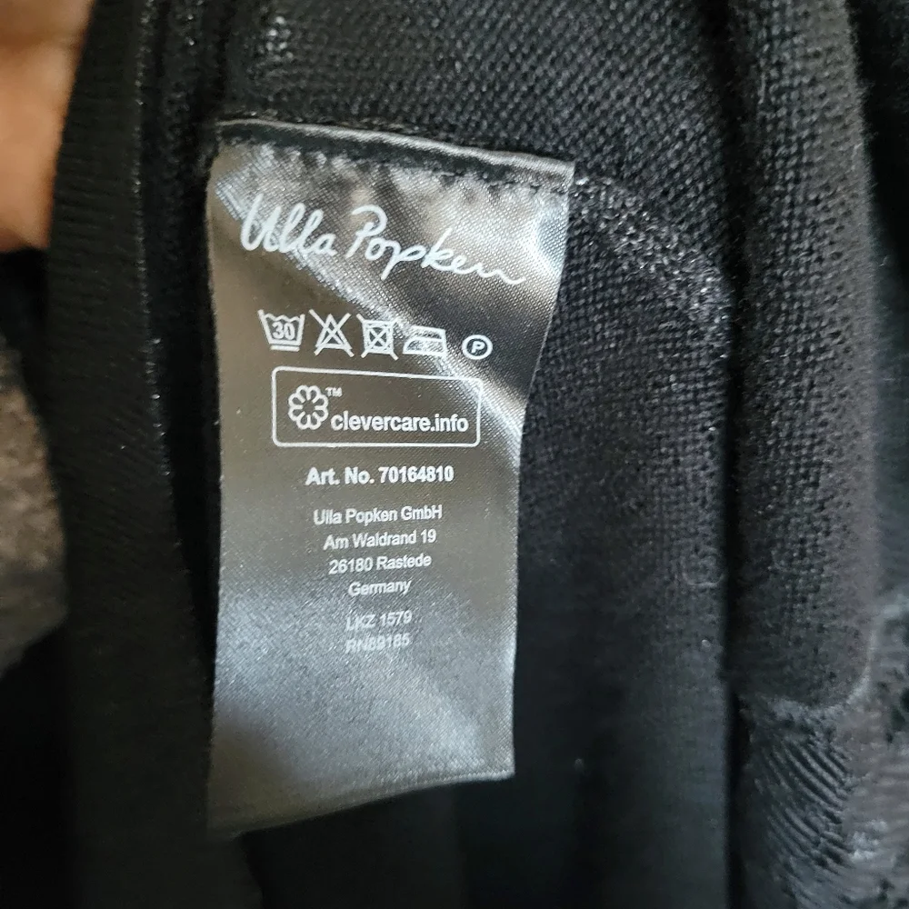 Ulla Popken Metallic Sparkle Empire Knit Lace Sleeve Dress - Picture 7 of 8